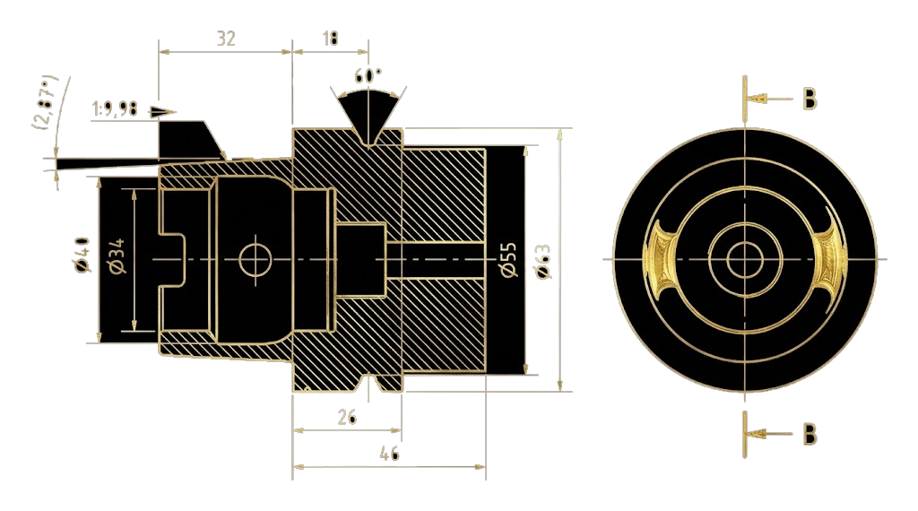 Technical drawing — spatial construction